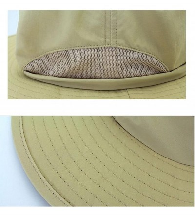 Sun Hats Outdoor Soft Outdoor Fishing Hiking Sun Cap Soft Bucket Mesh Unisex Boonie Hat - Dark Gray - CA182EW4ODE $12.11