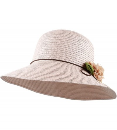 Sun Hats Womens Floppy Summer Sun Beach Wide Brim Straw Hat - Fh12 - C318D74ZHY7 $13.42