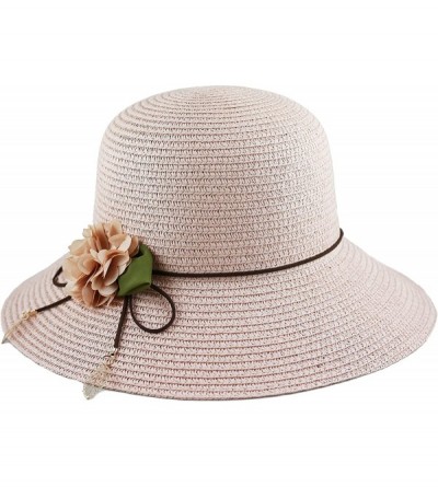 Sun Hats Womens Floppy Summer Sun Beach Wide Brim Straw Hat - Fh12 - C318D74ZHY7 $13.42