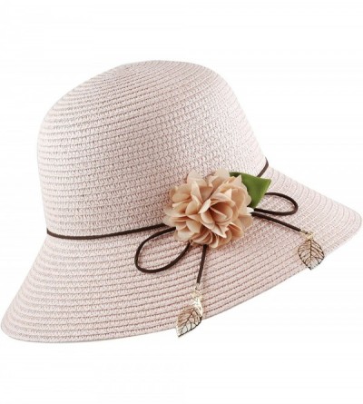 Sun Hats Womens Floppy Summer Sun Beach Wide Brim Straw Hat - Fh12 - C318D74ZHY7 $13.42