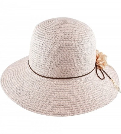 Sun Hats Womens Floppy Summer Sun Beach Wide Brim Straw Hat - Fh12 - C318D74ZHY7 $13.42