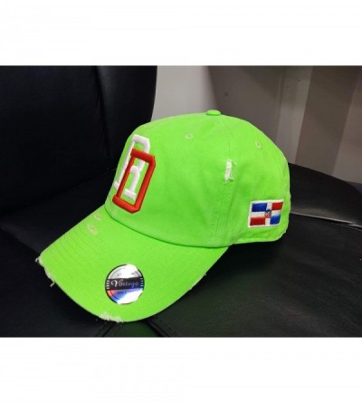 Baseball Caps Adjustable Vintage Cap Dominican Republic RD and Shield - Neon Green Rd - C018X5T4UXM $29.30