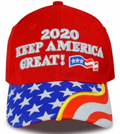 Baseball Caps Make America Great Again Donald Trump USA Cap Adjustable Baseball Hat - Red 6 - C6198N7ZA6R $15.07