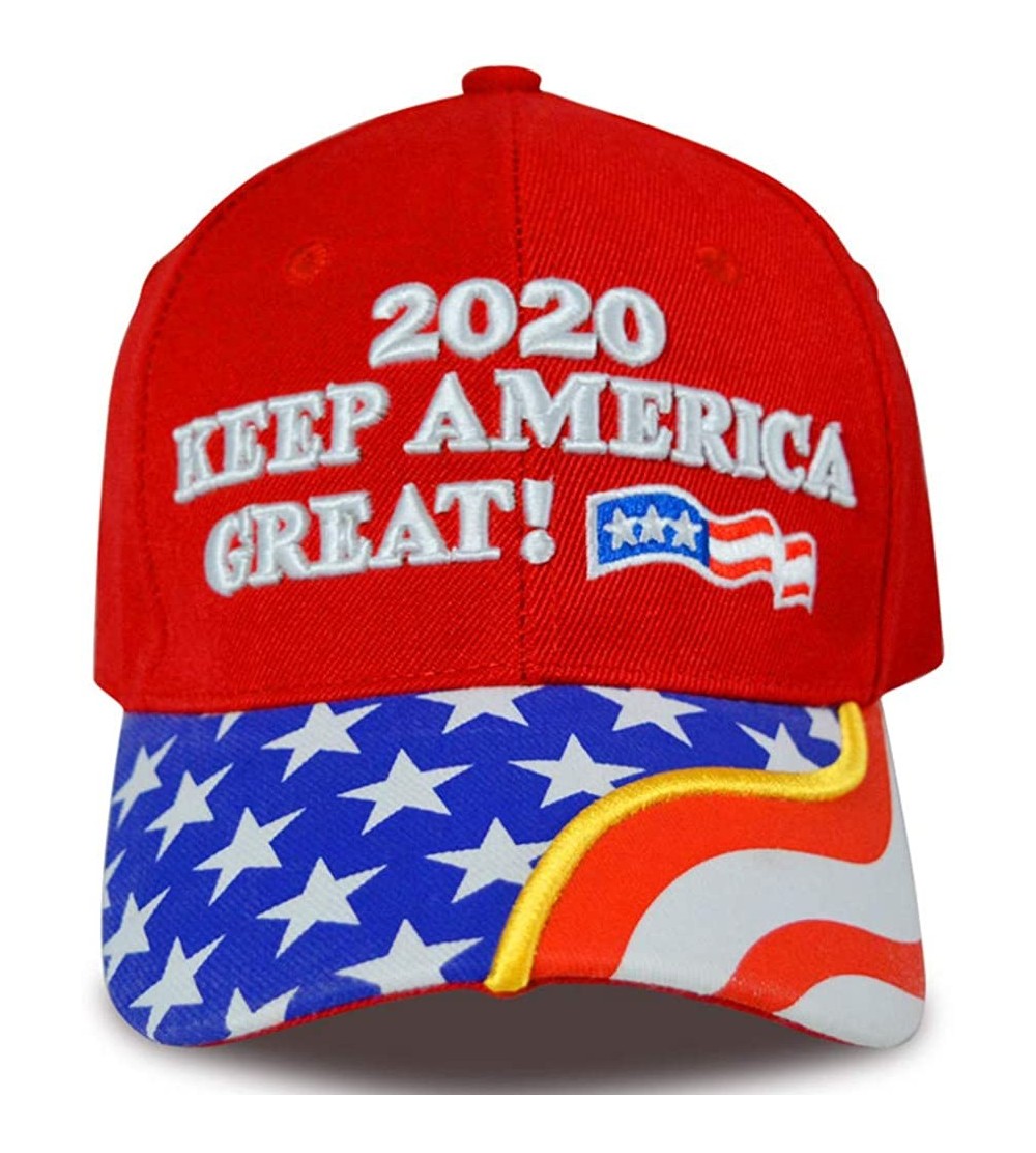 Baseball Caps Make America Great Again Donald Trump USA Cap Adjustable Baseball Hat - Red 6 - C6198N7ZA6R $15.07
