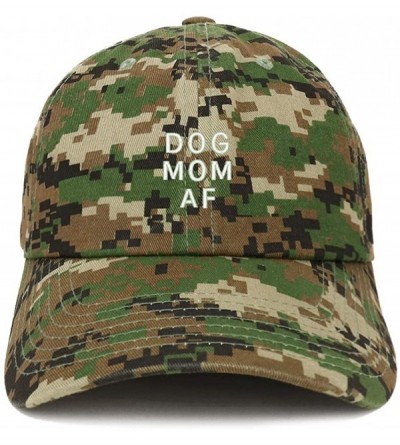 Baseball Caps Dog Mom AF Embroidered Soft Cotton Dad Hat - Digital Green Camo - CY18STDKNHC $32.21