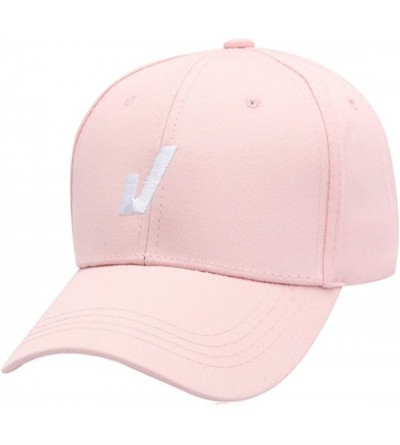 Baseball Caps Women's Iron Ring Pin Retro Baseball Cap Trucker Hat - Tick Pink - CI186NA5K5Q $23.61