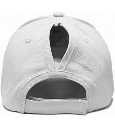 Baseball Caps Ponytail Trucker Hats & Baseball Caps for Women- Adjustable- Sports- Fitness - Baseball White - CM18QINQIQ2 $10.36