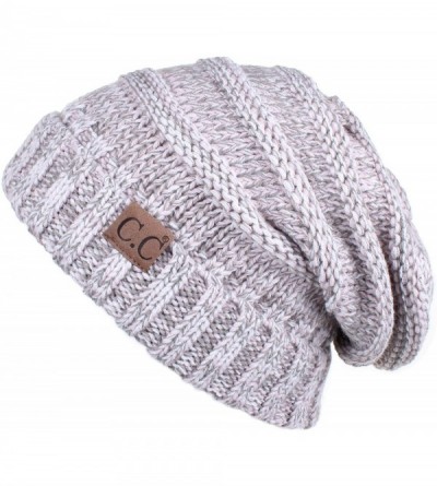 Skullies & Beanies Hatsandscarf Exclusives Unisex Beanie Oversized Slouchy Cable Knit Beanie (HAT-100) - Rose - CD1865DNTYZ $...