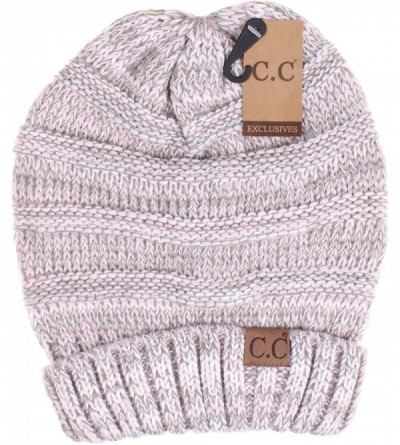 Skullies & Beanies Hatsandscarf Exclusives Unisex Beanie Oversized Slouchy Cable Knit Beanie (HAT-100) - Rose - CD1865DNTYZ $...