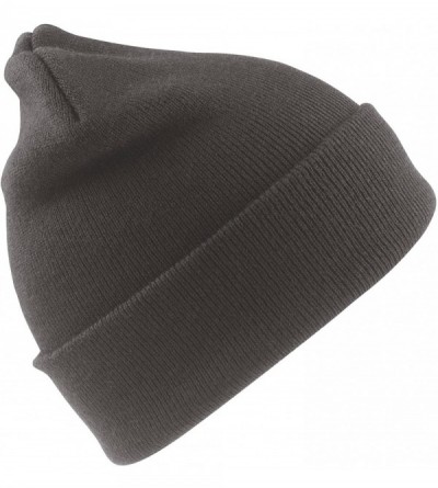 Skullies & Beanies Wooly Thinsulate Ski Beanie Hat - Charcoal Grey - CJ110WFNKUH $12.94
