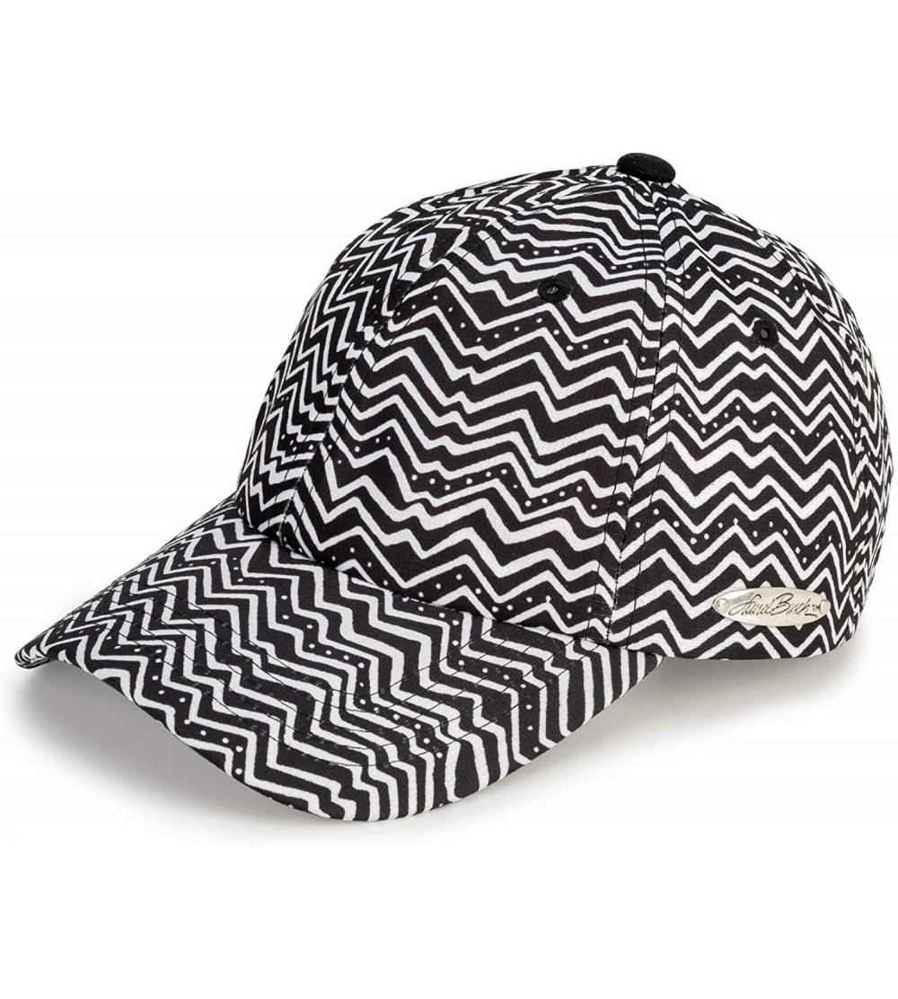 Baseball Caps Print Baseball Hat - Black & White Zig Zag - C318OCHT7T0 $25.41