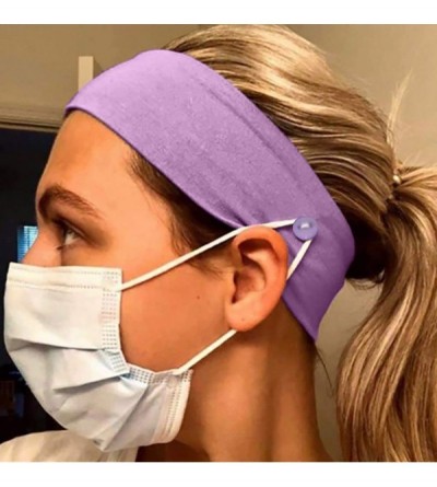 Balaclavas Button Headband for Nurses Women Men Yoga Sports Workout Turban Heawrap Face Cover Holder - Protect Your Ears - CC...