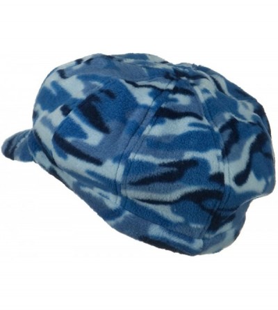 Newsboy Caps Camo Fleece Newsboy Hat - Blue - CQ18GYZ0QG4 $13.98