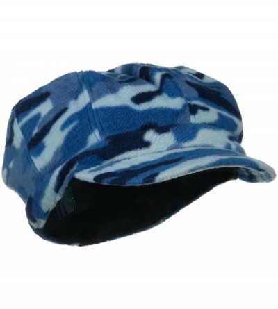 Newsboy Caps Camo Fleece Newsboy Hat - Blue - CQ18GYZ0QG4 $13.98