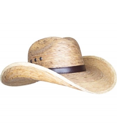 Cowboy Hats Large Mexican Palm Leaf Cowboy Hat Sombreros Vaqueros de Palma de Hombre- Flex Fit - Natural - CC18GRWNH45 $28.98
