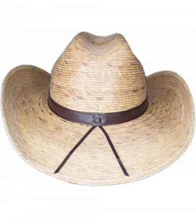 Cowboy Hats Large Mexican Palm Leaf Cowboy Hat Sombreros Vaqueros de Palma de Hombre- Flex Fit - Natural - CC18GRWNH45 $28.98