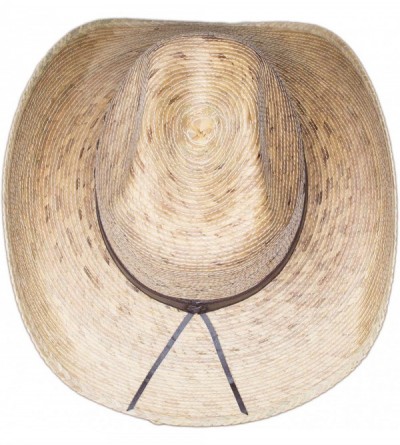 Cowboy Hats Large Mexican Palm Leaf Cowboy Hat Sombreros Vaqueros de Palma de Hombre- Flex Fit - Natural - CC18GRWNH45 $28.98