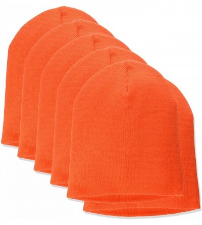 Skullies & Beanies Men's Clm-al-1500-knit Beanie (6 Pk) - Blaze Orange - CJ18GZDQTII $28.79