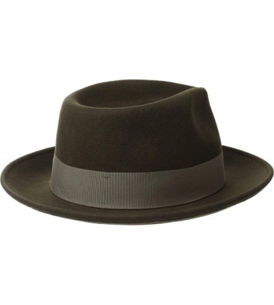 Fedoras Classico Men's Crushable Wool Felt Fedora - Olive - CP182X2SX6I $55.72