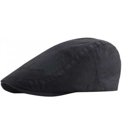 Newsboy Caps Breathable Hat Waterproof Quick Drying Newspaper - Black - CD18WIMCGG8 $20.66