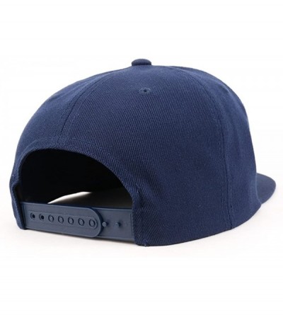 Baseball Caps His and Hers White Embroidered Flat Bill Structured Baseball Cap - Navy - C718D6HCM0H $26.16