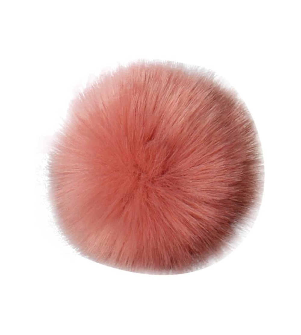 Skullies & Beanies Fashion DIY Faux Fox Fur Fluffy Pompom Ball for Knitting Hat Hats (Watermelon Red) - Watermelon Red - CG18...