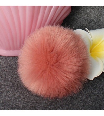 Skullies & Beanies Fashion DIY Faux Fox Fur Fluffy Pompom Ball for Knitting Hat Hats (Watermelon Red) - Watermelon Red - CG18...