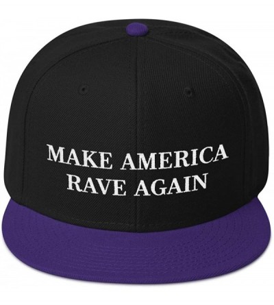 Baseball Caps America Embroidered Festival Electronic Dubstep - Purple / Black / Black - C218TZG0270 $24.30