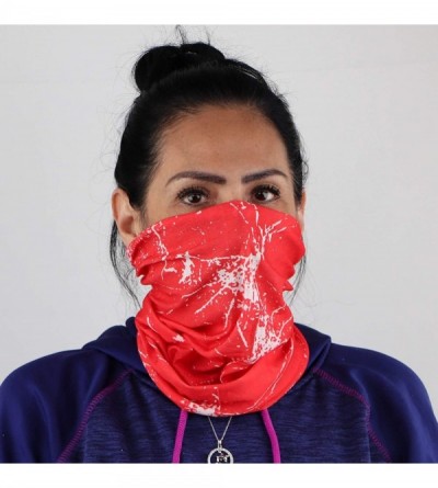 Balaclavas Seamless Face Mask Bandanas for Dust- Outdoors- Festivals- Sports - Splatter Red - CD198D8U3LM $14.27