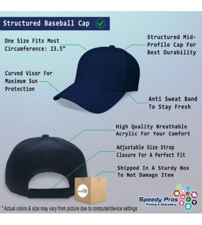 Baseball Caps Custom Baseball Cap Navy Seal Black Logo Embroidery Dad Hats for Men & Women - Navy - CB18SG3NNXL $21.57