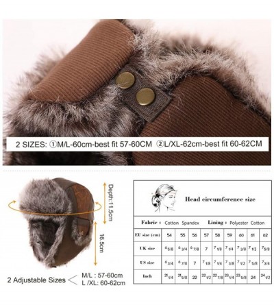 Bomber Hats Unisex Winter Trapper Hat Faux Fur Windproof Ushanka Russian Hunting Hat Outdoor Ski with Ear Flap - CD18ASGUK5A ...