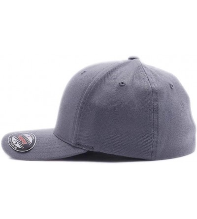 Baseball Caps Custom Embroidered Hat. Create Your Logo with Your Name and Initials. Flexfit Cap. - Grey - C118D0WIMM3 $21.83