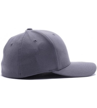 Baseball Caps Custom Embroidered Hat. Create Your Logo with Your Name and Initials. Flexfit Cap. - Grey - C118D0WIMM3 $21.83