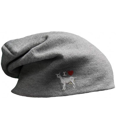 Skullies & Beanies Slouchy Beanie for Men & Women I Love Heart Goats Embroidery Skull Cap Hats - Light Grey - CM18ZDOMAUE $13.98