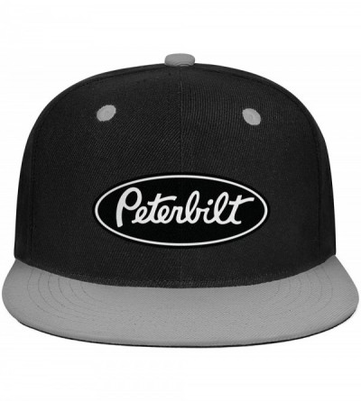 Baseball Caps Unisex Man Baseball Hat Hip Hop Adjustable Mesh Captain-Peterbilt-tiucks-Flat Cap - Gray - CV18AH5W9QD $21.21