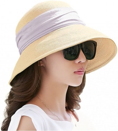 Baseball Caps Womens UPF50 Cotton Packable Sun Hats w/Chin Cord Wide Brim Stylish 54-60CM - 69055_beige(with Face Shield)b - ...