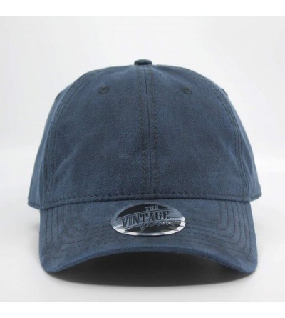 Baseball Caps Heavy Washed Wax Coated Cotton Adjustable Low Profile Men Women Baseball Cap - Navy/Without Buckram - CA12NU353...