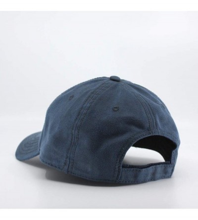 Baseball Caps Heavy Washed Wax Coated Cotton Adjustable Low Profile Men Women Baseball Cap - Navy/Without Buckram - CA12NU353...