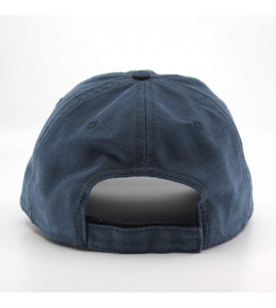 Baseball Caps Heavy Washed Wax Coated Cotton Adjustable Low Profile Men Women Baseball Cap - Navy/Without Buckram - CA12NU353...