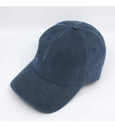 Baseball Caps Heavy Washed Wax Coated Cotton Adjustable Low Profile Men Women Baseball Cap - Navy/Without Buckram - CA12NU353...