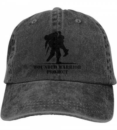 Baseball Caps Mens&Womens Unisex Wounded Warrior Project Casual Style Pigment Dyed Baseball Caps - Black - CJ1952UL5DC $27.24