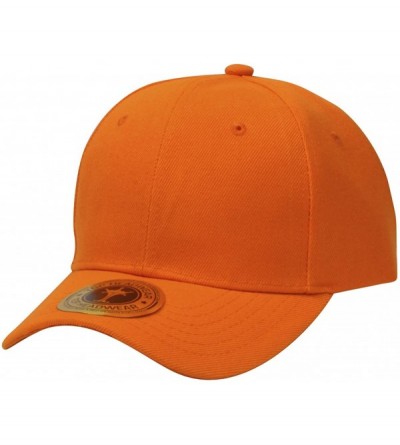 Baseball Caps Structured Hook & Loop Adjustable Hat - Orange - CH182ARTL99 $19.53