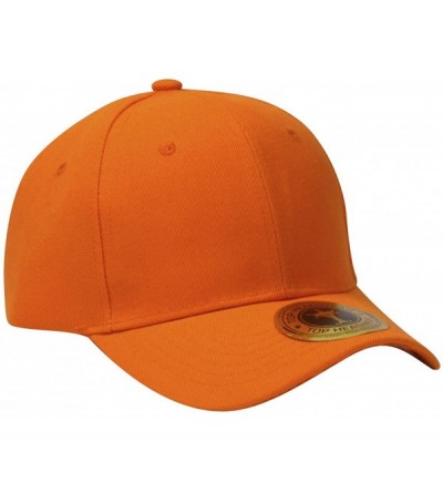 Baseball Caps Structured Hook & Loop Adjustable Hat - Orange - CH182ARTL99 $8.98