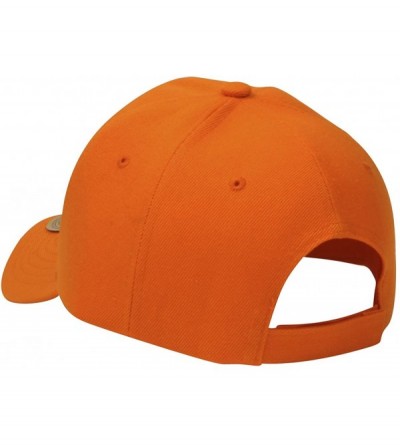 Baseball Caps Structured Hook & Loop Adjustable Hat - Orange - CH182ARTL99 $8.98