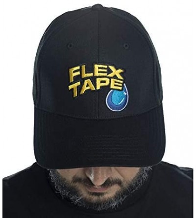 Baseball Caps Black Flex Tape Hat - CI18CN40E45 $24.45