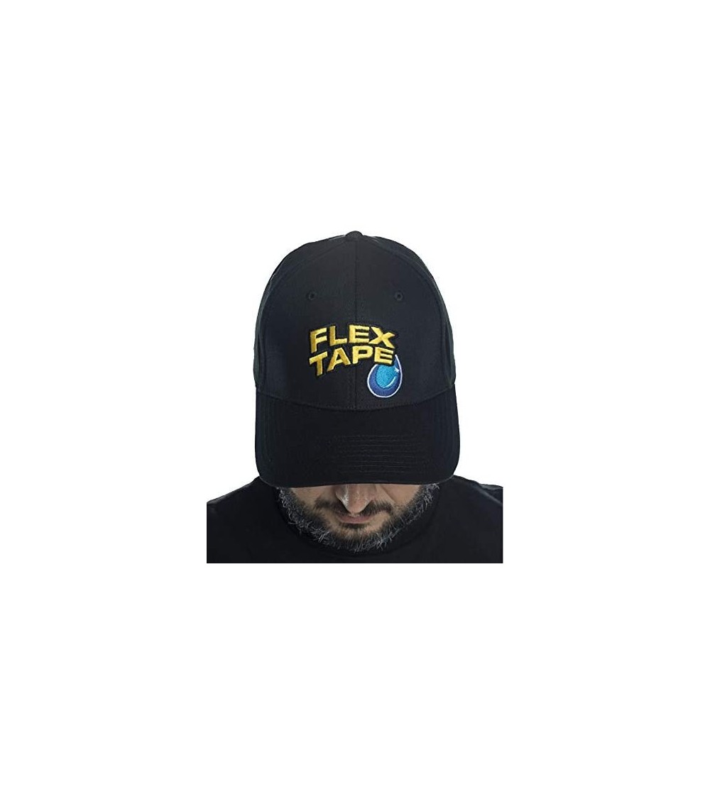 Baseball Caps Black Flex Tape Hat - CI18CN40E45 $24.45