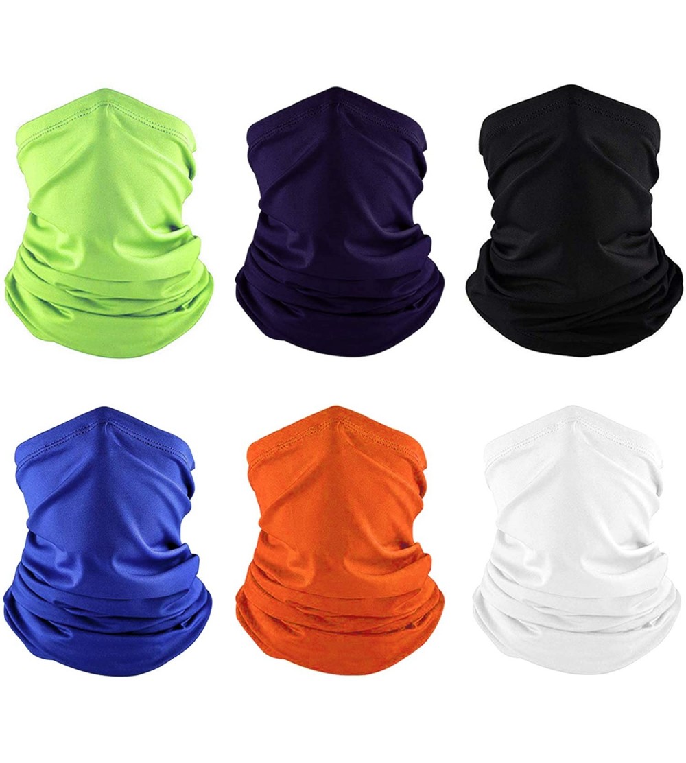 Balaclavas Cooling Neck Gaiters for Men Summer Lightweight Face Covering UV Protection - Color 2 + 6 Pcs - C5198D2DY5D $19.94