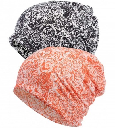 Skullies & Beanies Women's Baggy Slouchy Beanie Chemo Hat Cap Scarf - 2 Pack-g - CS18L79MA4X $13.54