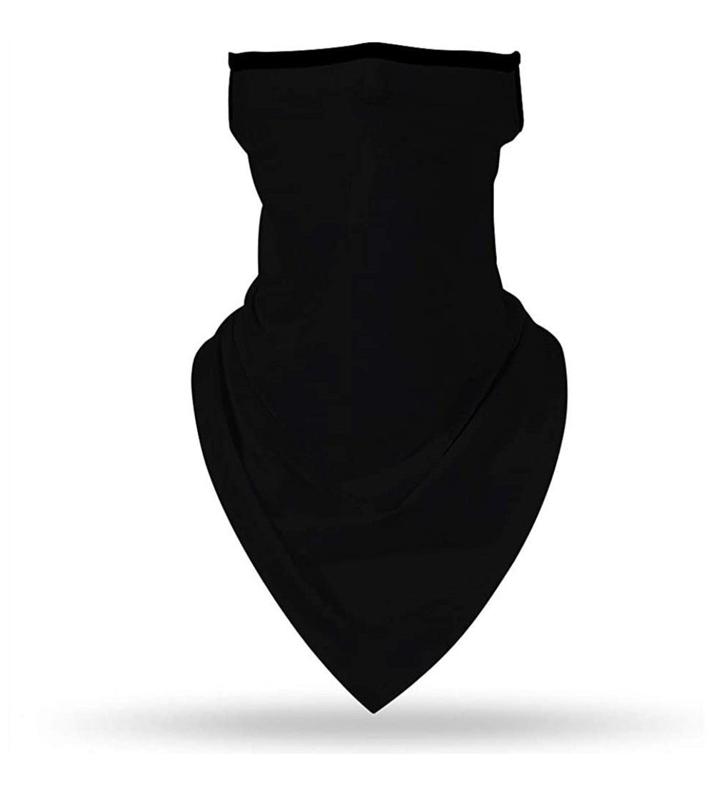 Balaclavas Men Women Ear Loops Face Scarf Neck Gaiters Bandana Mask Balaclava for Dust Wind - Black - CU1999HM3I5 $9.24