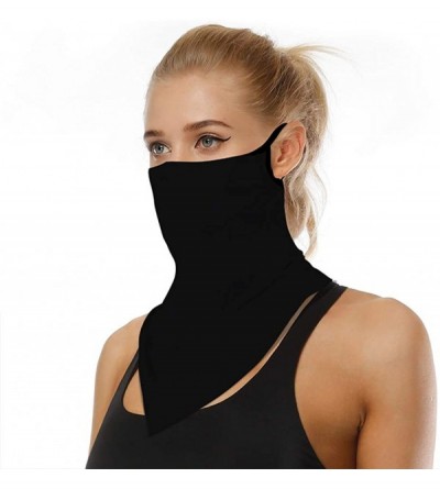 Balaclavas Men Women Ear Loops Face Scarf Neck Gaiters Bandana Mask Balaclava for Dust Wind - Black - CU1999HM3I5 $9.24